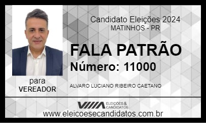 Candidato FALA PATRÃO 2024 - MATINHOS - Eleições