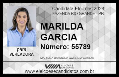 Candidato MARILDA GARCIA 2024 - FAZENDA RIO GRANDE - Eleições