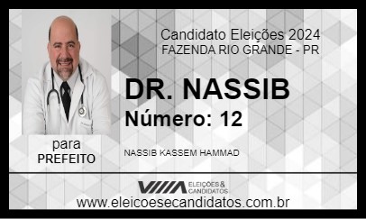 Candidato DR. NASSIB 2024 - FAZENDA RIO GRANDE - Eleições