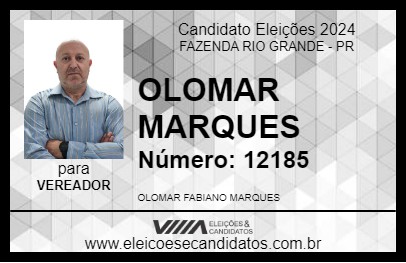 Candidato OLOMAR MARQUES 2024 - FAZENDA RIO GRANDE - Eleições