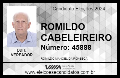 Candidato ROMILDO CABELEIREIRO 2024 - CAMPO LARGO - Eleições