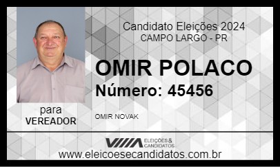 Candidato OMIR POLACO 2024 - CAMPO LARGO - Eleições