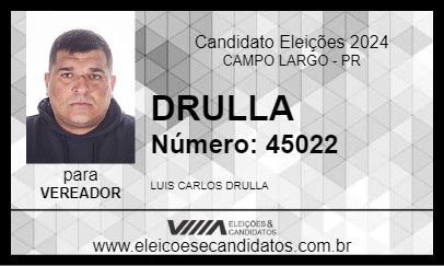 Candidato DRULLA 2024 - CAMPO LARGO - Eleições