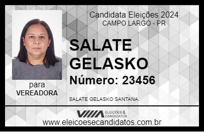 Candidato SALATE GELASKO 2024 - CAMPO LARGO - Eleições