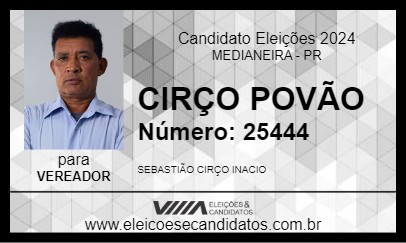 Candidato CIRÇO POVÃO 2024 - MEDIANEIRA - Eleições