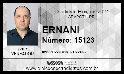 Candidato ERNANI 2024 - ARAPOTI - Eleições