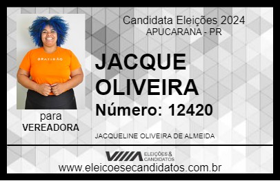 Candidato JACQUE OLIVEIRA 2024 - APUCARANA - Eleições