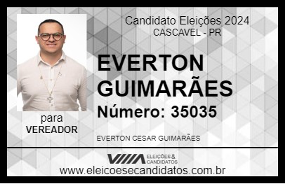 Candidato EVERTON GUIMARÃES 2024 - CASCAVEL - Eleições