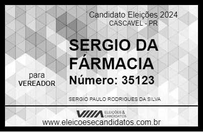 Candidato SERGIO DA FÁRMACIA 2024 - CASCAVEL - Eleições