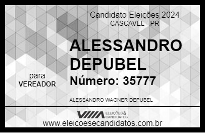 Candidato ALESSANDRO DEPUBEL 2024 - CASCAVEL - Eleições