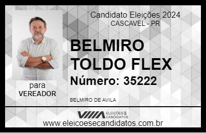 Candidato BELMIRO TOLDO FLEX 2024 - CASCAVEL - Eleições