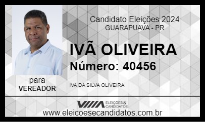 Candidato IVÃ OLIVEIRA 2024 - GUARAPUAVA - Eleições