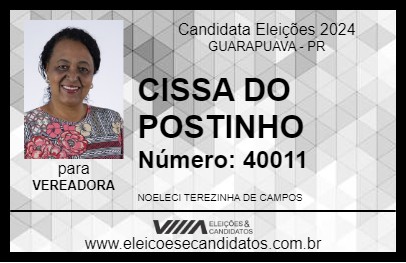 Candidato NOELECI CISSA 2024 - GUARAPUAVA - Eleições