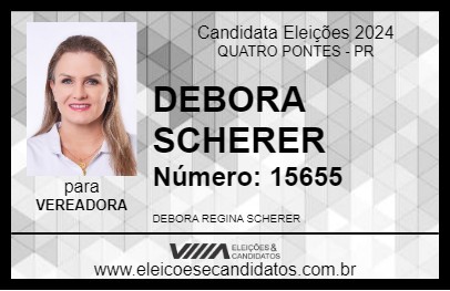 Candidato DEBORA SCHERER 2024 - QUATRO PONTES - Eleições