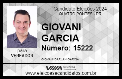 Candidato GIOVANI  GARCIA 2024 - QUATRO PONTES - Eleições