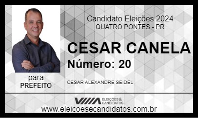 Candidato CESAR CANELA 2024 - QUATRO PONTES - Eleições