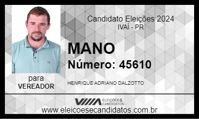 Candidato MANO 2024 - IVAÍ - Eleições