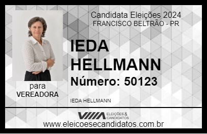 Candidato IEDA HELLMANN 2024 - FRANCISCO BELTRÃO - Eleições