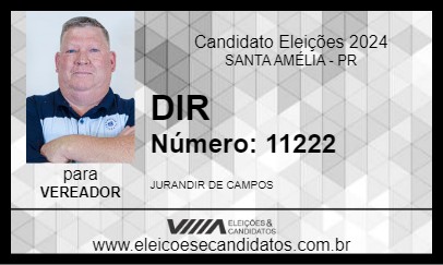 Candidato DIR 2024 - SANTA AMÉLIA - Eleições