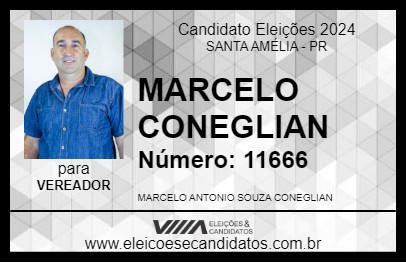 Candidato MARCELO CONEGLIAN 2024 - SANTA AMÉLIA - Eleições