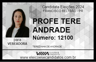 Candidato PROFE TERE ANDRADE 2024 - FRANCISCO BELTRÃO - Eleições