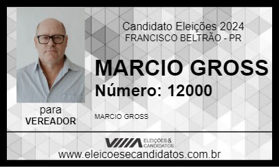 Candidato MARCIO GROSS 2024 - FRANCISCO BELTRÃO - Eleições