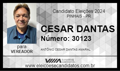 Candidato CESAR DANTAS 2024 - PINHAIS - Eleições