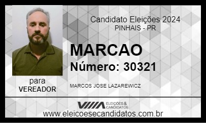 Candidato MARCAO 2024 - PINHAIS - Eleições