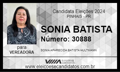 Candidato SONIA BATISTA 2024 - PINHAIS - Eleições