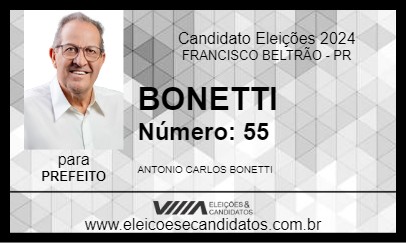 Candidato BONETTI 2024 - FRANCISCO BELTRÃO - Eleições