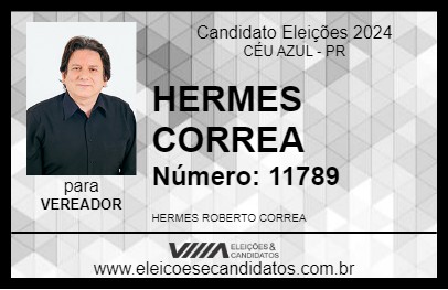 Candidato HERMES CORREA 2024 - CÉU AZUL - Eleições