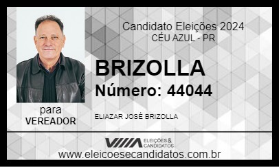 Candidato BRIZOLLA 2024 - CÉU AZUL - Eleições