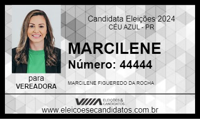 Candidato MARCILENE 2024 - CÉU AZUL - Eleições