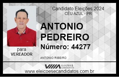 Candidato ANTONIO PEDREIRO 2024 - CÉU AZUL - Eleições