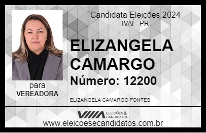 Candidato ELIZANGELA CAMARGO 2024 - IVAÍ - Eleições