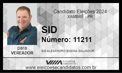 Candidato SID 2024 - XAMBRÊ - Eleições