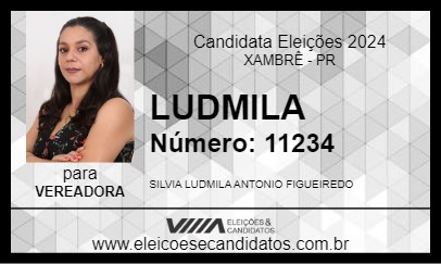 Candidato LUDMILA 2024 - XAMBRÊ - Eleições