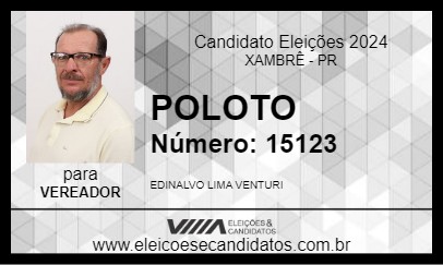 Candidato POLOTO 2024 - XAMBRÊ - Eleições