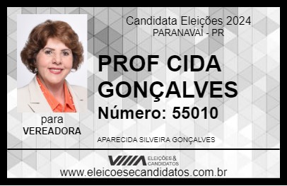 Candidato PROF CIDA GONÇALVES 2024 - PARANAVAÍ - Eleições