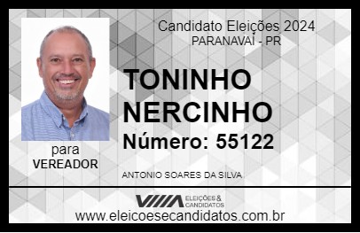 Candidato TONINHO NERCINHO 2024 - PARANAVAÍ - Eleições