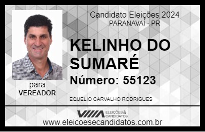 Candidato KELINHO DO SUMARÉ 2024 - PARANAVAÍ - Eleições