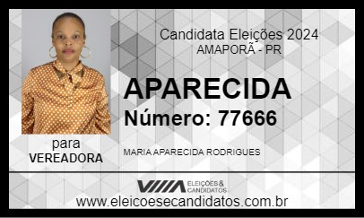 Candidato APARECIDA 2024 - AMAPORÃ - Eleições