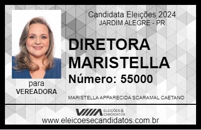 Candidato DIRETORA MARISTELLA 2024 - JARDIM ALEGRE - Eleições