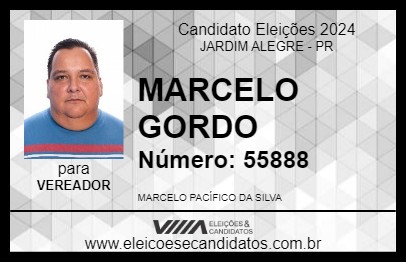 Candidato MARCELO GORDO 2024 - JARDIM ALEGRE - Eleições