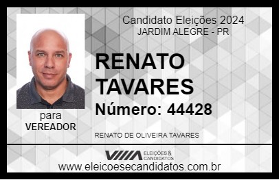 Candidato RENATO TAVARES 2024 - JARDIM ALEGRE - Eleições