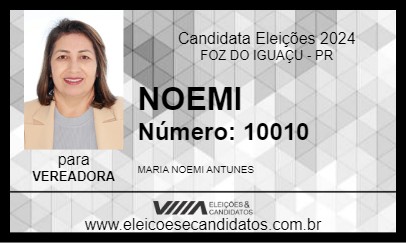 Candidato NOEMI 2024 - FOZ DO IGUAÇU - Eleições