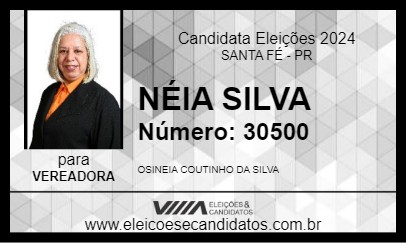 Candidato NÉIA SILVA 2024 - SANTA FÉ - Eleições