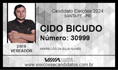 Candidato CIDO BICUDO 2024 - SANTA FÉ - Eleições