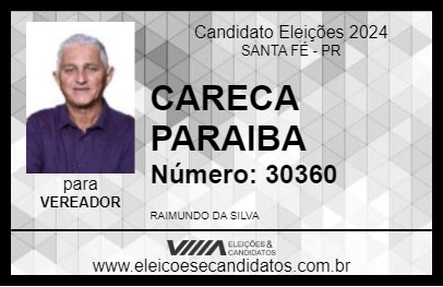 Candidato CARECA PARAIBA 2024 - SANTA FÉ - Eleições