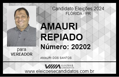 Candidato AMAURI REPIADO 2024 - FLÓRIDA - Eleições